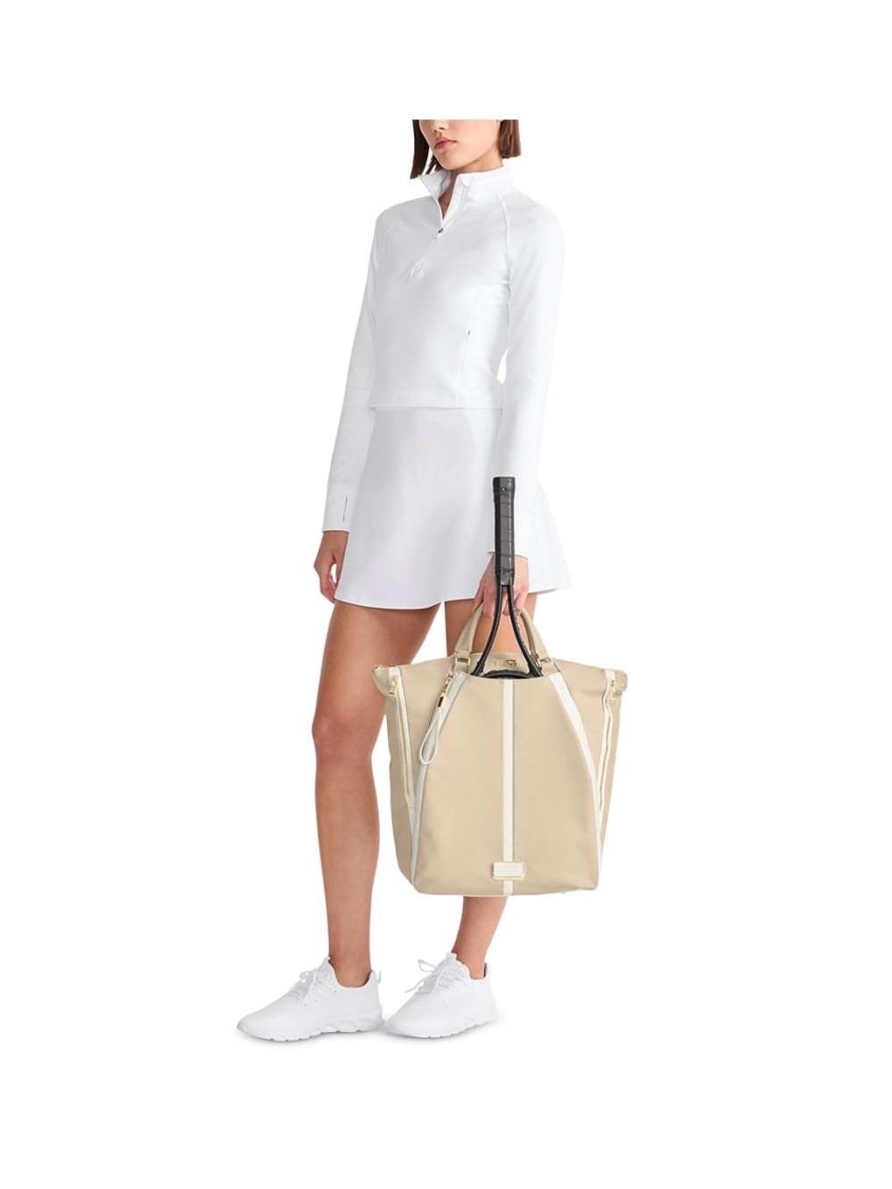 Tumi Beige and White Tennis Raquet Backpack - Picture 9 of 11